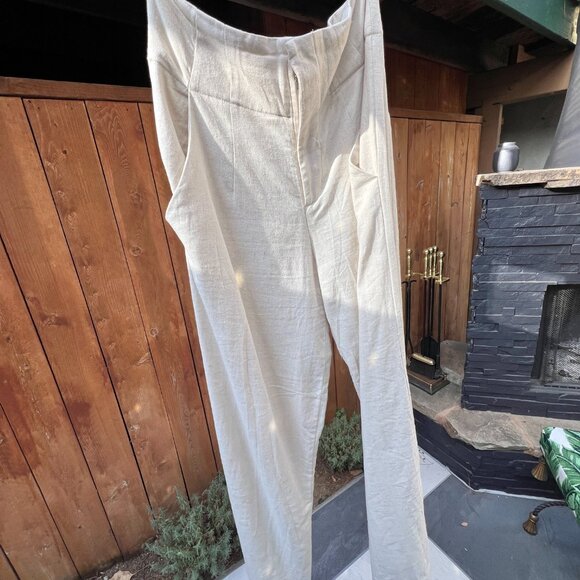 BAMBOO BLONDE Tailored Linen Cupid Pant and Vineyard Vest Set Small - Picture 13 of 16